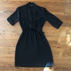 Tahari Women’s Black Faux Wrap Dress Size 8